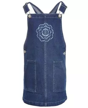 Юбка с цветочной нашивкой для маленьких девочек Epic Threads, синий