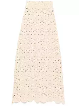 Юбка с цветочной вышивкой Bambah, нейтральный