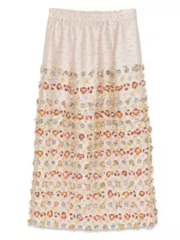 Юбка с цветочной вышивкой Biyan, розовый