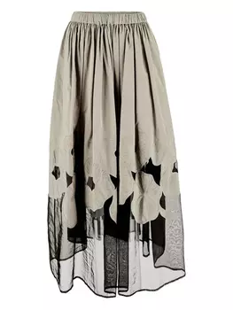 Юбка с цветочной вышивкой Gentry Portofino, нейтральный