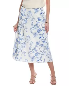 Юбка с цветочным принтом YAL New York, синий