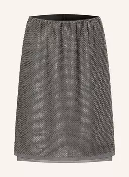 Юбка с декоративными бусинами Luisa Cerano, серый