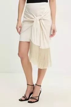 Юбка с добавлением льна Isabelle Blanche, бежевый