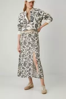 Юбка с добавлением льна Medicine, бежевый