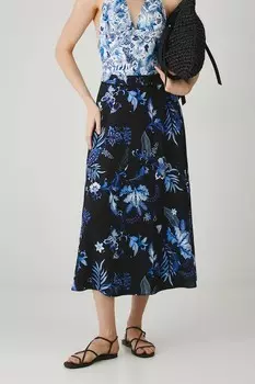 Юбка с добавлением льна Medicine, черный