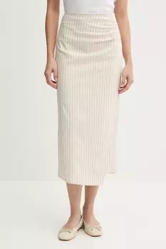 Юбка с добавлением льна Sisley, бежевый