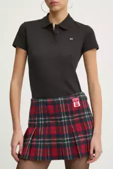 Юбка с добавлением шерсти Tommy Jeans, темно-синий