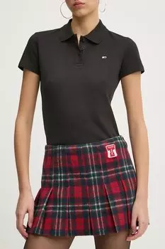 Юбка с добавлением шерсти Tommy Jeans, темно-синий