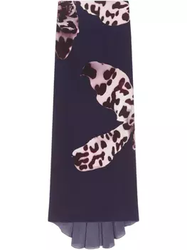 Юбка с драпировкой DRIES VAN NOTEN, фиолетовый