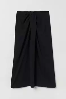Юбка с драпировкой H&amp;M, черный