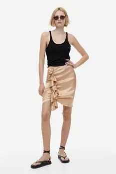 Юбка с драпировкой и воланами H&M