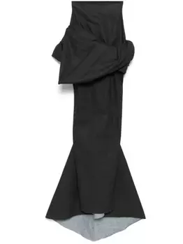 Юбка с драпировкой Rick Owens, черный