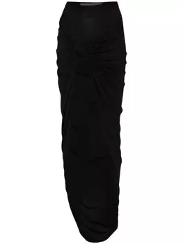 Юбка с драпировкой Rick Owens Lilies, черный