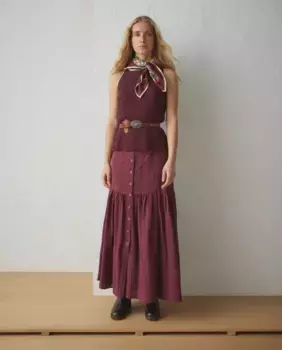 Юбка с фактурной полоской Lloyd's, баклажановый