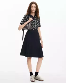 Юбка с фразовым принтом от M Christian Desigual, черный