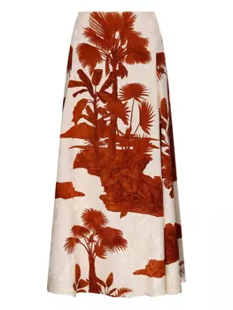 Юбка с графическим принтом Johanna Ortiz, коричневый