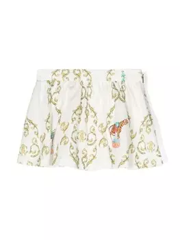 Юбка с графическим принтом Roberto Cavalli Junior, белый