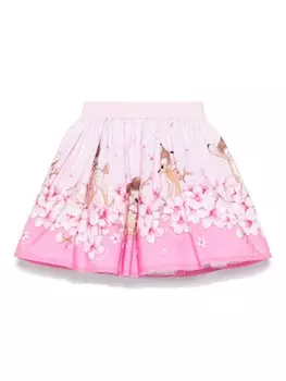 Юбка с графичным принтом Monnalisa, розовый