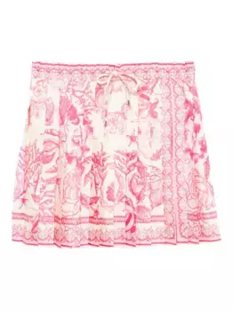 Юбка с графичным принтом VERSACE, нейтральный