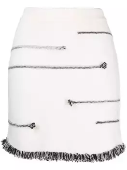 Юбка с контрастной строчкой Sonia Rykiel, белый