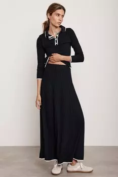 Юбка с контрастным подолом Mint Velvet, синий