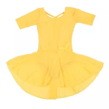 Юбка с короткими рукавами для девочек, желтый