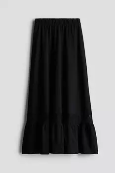 Юбка с кружевной отделкой H&M, черный