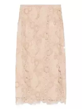 Юбка с кружевом Fabiana Filippi, нейтральный