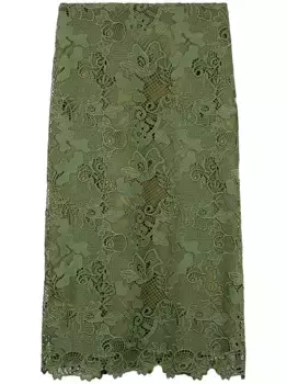 Юбка с кружевом Ports 1961, зеленый
