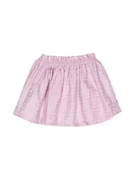 Юбка с логотипом FF Fendi Kids, фиолетовый