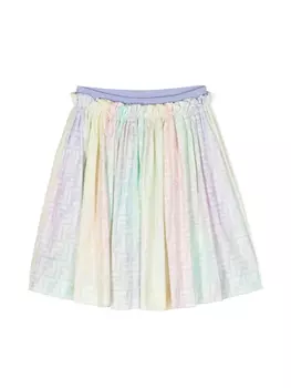 Юбка с логотипом FF Fendi Kids, зеленый