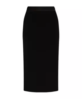 Юбка с логотипом Versace Jeans Couture, черный