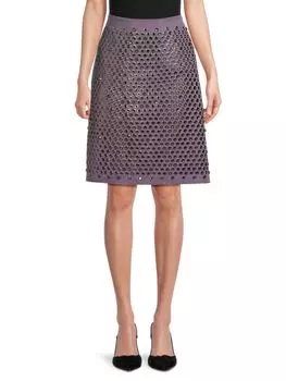 Юбка с люверсами Bottega Veneta, цвет Dark Lilac