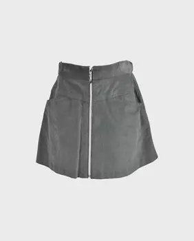 Юбка с молнией спереди и карманами La Ormiga, серый