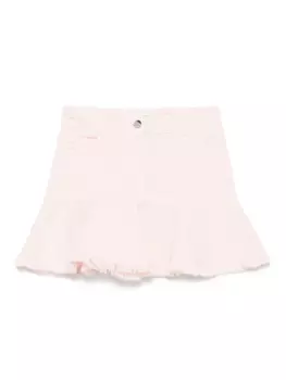 Юбка с нашивкой FF Fendi Kids, розовый