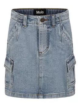 Юбка с нашивкой-логотипом Molo, синий