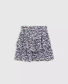 Юбка с оборками и сердечками IKKS, многоцветный