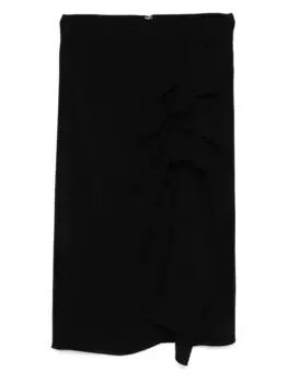 Юбка с оборками MAX MARA, черный