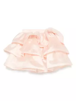 Юбка с оборками Miss Grant Kids, коричневый