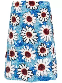 Юбка с пайетками Ashish, синий