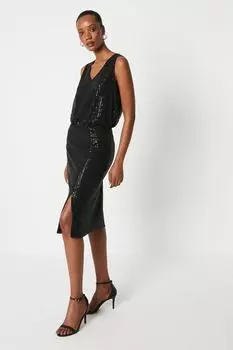 Юбка с пайетками Debenhams, черный