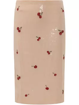 Юбка с пайетками DES PHEMMES, нейтральный