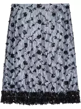 Юбка с пайетками GANNI, синий