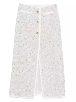 Юбка с пайетками Giambattista Valli, белый