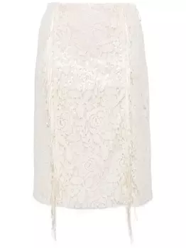 Юбка с пайетками MSGM, нейтральный цвет