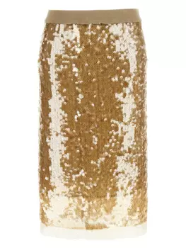 Юбка с пайетками Nude, нейтральный