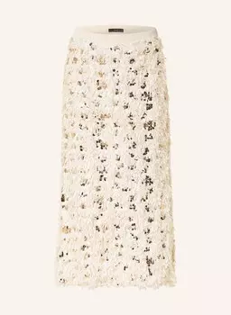 Юбка с пайетками Oui, бежевый