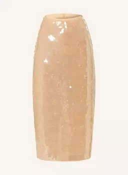Юбка с пайетками Patrizia Pepe, бежевый