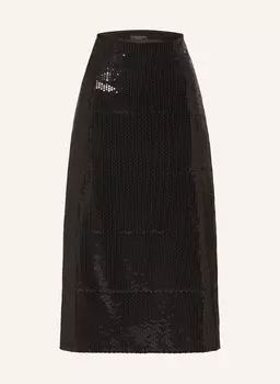 Юбка с пайетками Peserico, черный