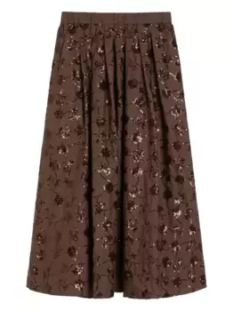 Юбка с пайетками Weekend Max Mara, коричневый